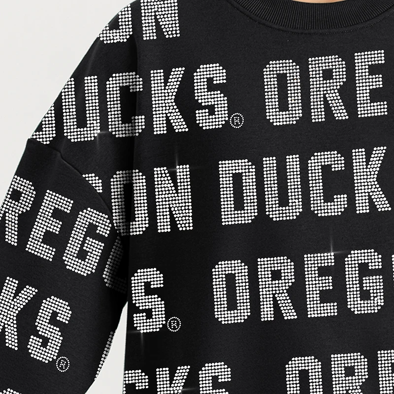 Sweat-shirt noir Gameday Couture Hype Era des Oregon Ducks pour femme