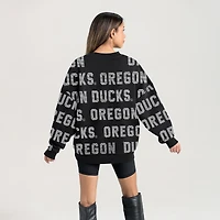 Sweat-shirt noir Gameday Couture Hype Era des Oregon Ducks pour femme