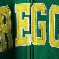 Sweat à capuche zippé Kelly Green pour femme, Oregon Ducks, nom en arc de cercle