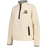 Sweat-shirt naturel à demi-zip Everest des Ducks de l'Oregon pour femmes