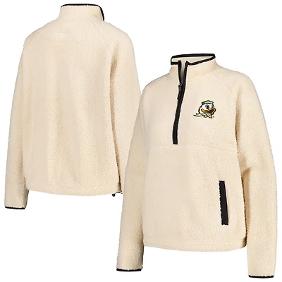Sweat-shirt naturel à demi-zip Everest des Ducks de l'Oregon pour femmes