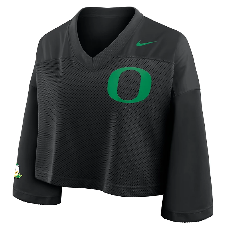 Maillot court Nike noir Oregon Ducks en maille Dri-FIT pour femme