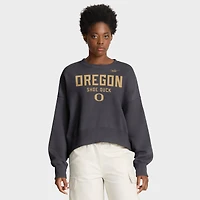 Women's Nike Charcoal Oregon Ducks Shoe Duck Sweatshirt