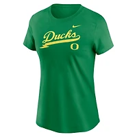 T-shirt Nike vert Oregon Ducks Local Script pour femme