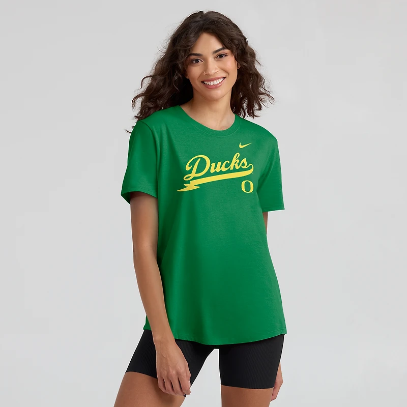 Women's Nike Green Oregon Ducks Local Script T-Shirt