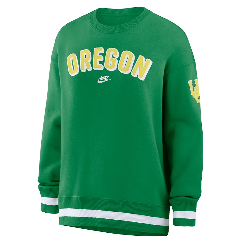 Sweat-shirt Nike vert surdimensionné Legacy Phoenix pour femme des Oregon Ducks