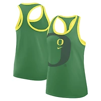 Women's Nike Green Oregon Ducks Primetime Tri-Blend Racerback Tank Top