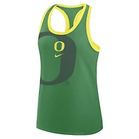 Women's Nike Green Oregon Ducks Primetime Tri-Blend Racerback Tank Top