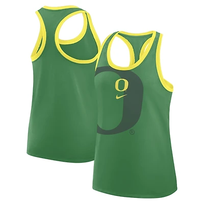 Women's Nike Green Oregon Ducks Primetime Tri-Blend Racerback Tank Top