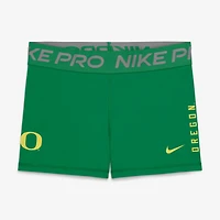 Women's Nike Green Oregon Ducks Pro Dri-FIT Mid-Rise Shorts