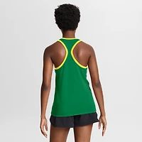 Women's Nike Green Oregon Ducks Uni Name Tri-Blend Dri-FIT Tank Top