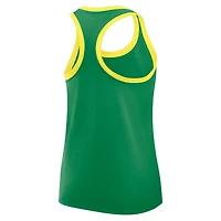 Women's Nike Green Oregon Ducks Uni Name Tri-Blend Dri-FIT Tank Top