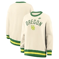 Sweat-shirt Nike Natural Oregon Ducks pour femme, modèle Legacy Arch Phoenix oversize