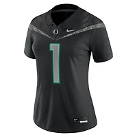 Maillot de match Nike #1 noir des Oregon Ducks pour femme