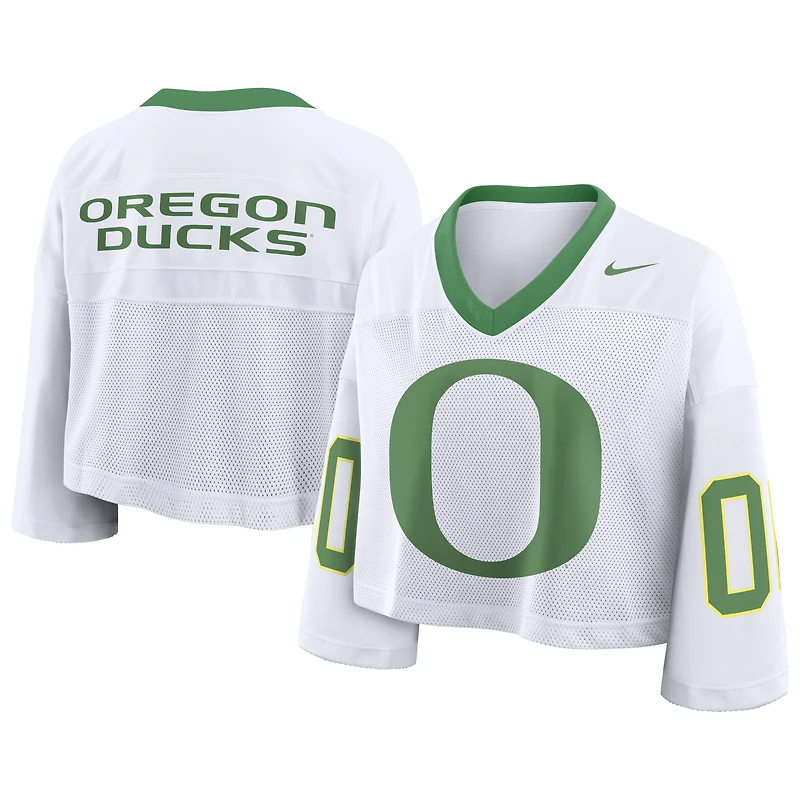 Maillot court oversize Nike Oregon Ducks blanc pour femme