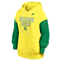 Women's Nike Yellow/Green Oregon Ducks Oversized Legacy Phoenix Pullover Hoodie