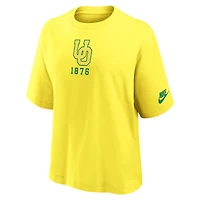 Women's Nike Yellow Oregon Ducks Legacy Established Boxy T-Shirt
