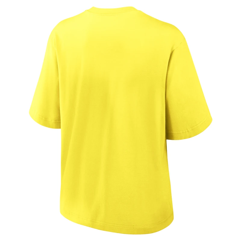 Women's Nike Yellow Oregon Ducks Legacy Established Boxy T-Shirt