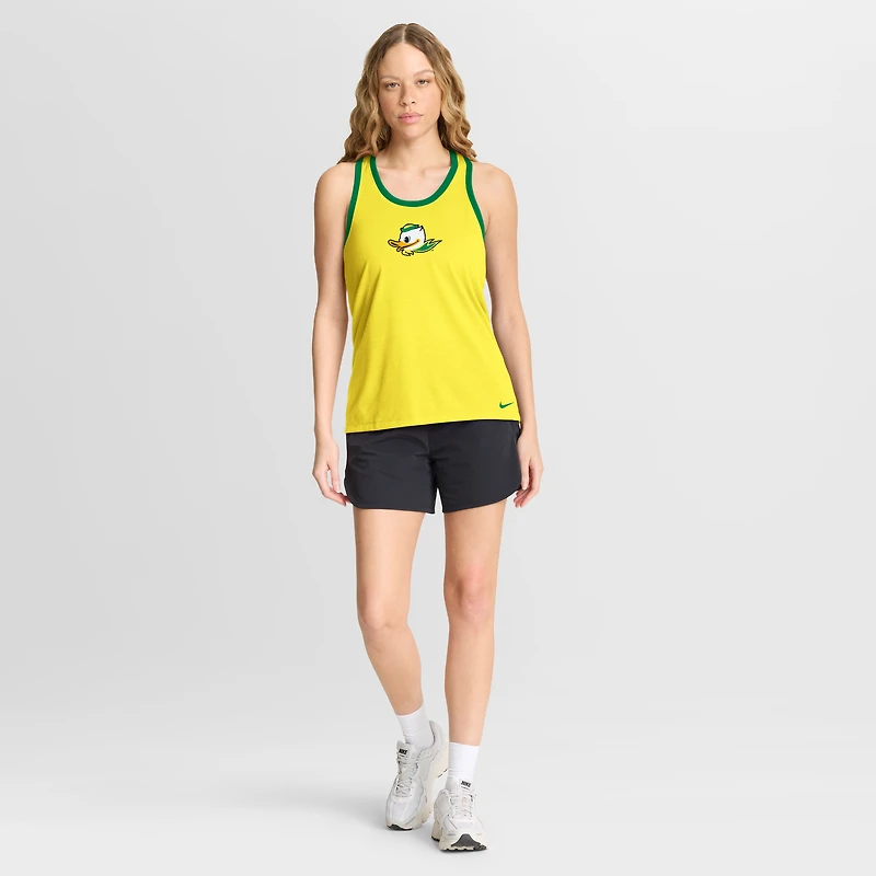 Women's Nike  Yellow Oregon Ducks Racerback Tank Top