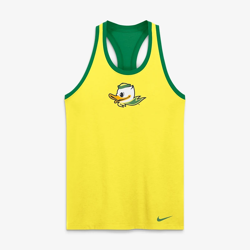Women's Nike  Yellow Oregon Ducks Racerback Tank Top