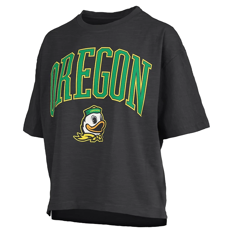 Women's Pressbox  Black Oregon Ducks Nelson T-Shirt
