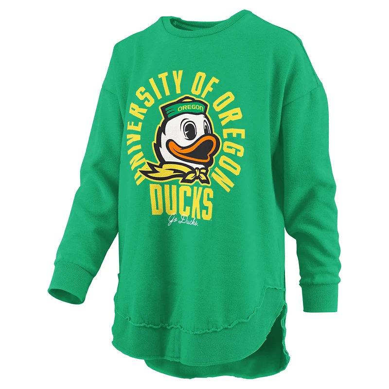 Women's Pressbox Green Oregon Ducks Blitz Long Sleeve T-Shirt