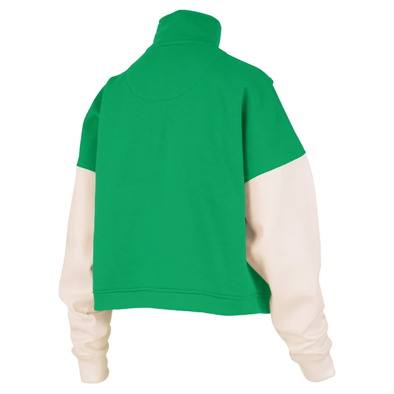 Sweat-shirt vert à col zippé et blocs de couleurs Ferrara des Ducks l'Oregon pour femme