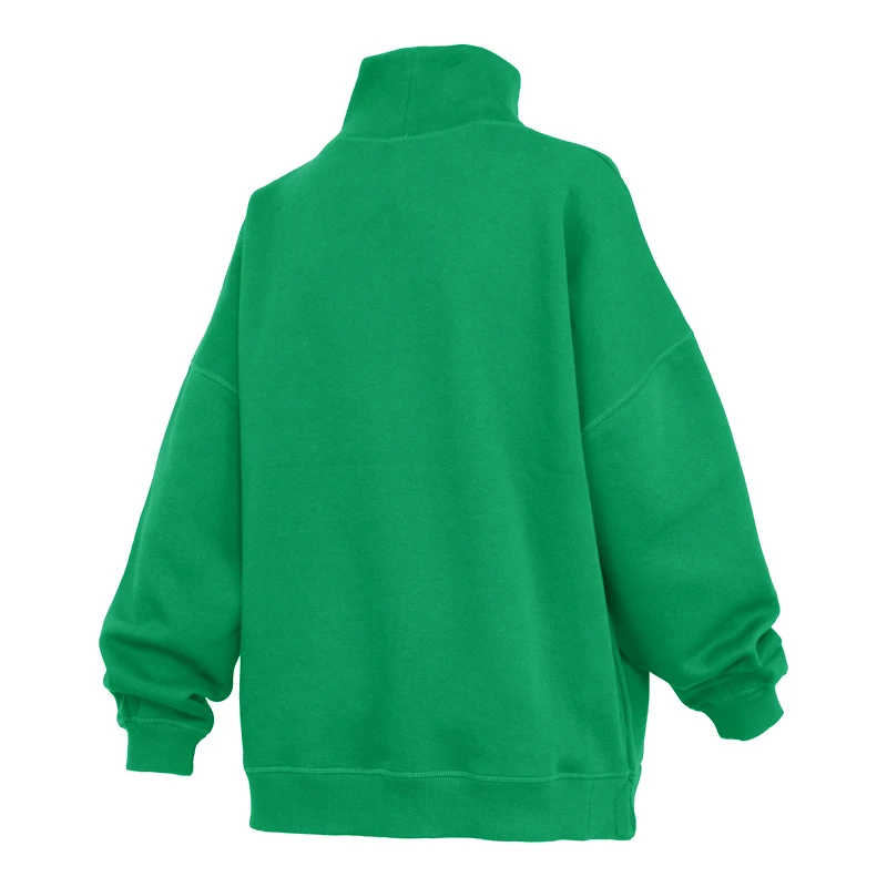 Sweat-shirt à col montant oversize vert Pressbox pour femme