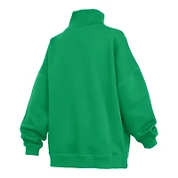 Sweat-shirt à col montant oversize vert Pressbox pour femme