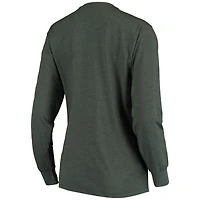 T-shirt à manches longues Pressbox Green Oregon Ducks Two-Hit Canyon pour femme