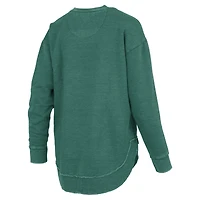 Women's Pressbox Green Oregon Ducks Westin Poncho V-Neck Pullover Sweatshirt