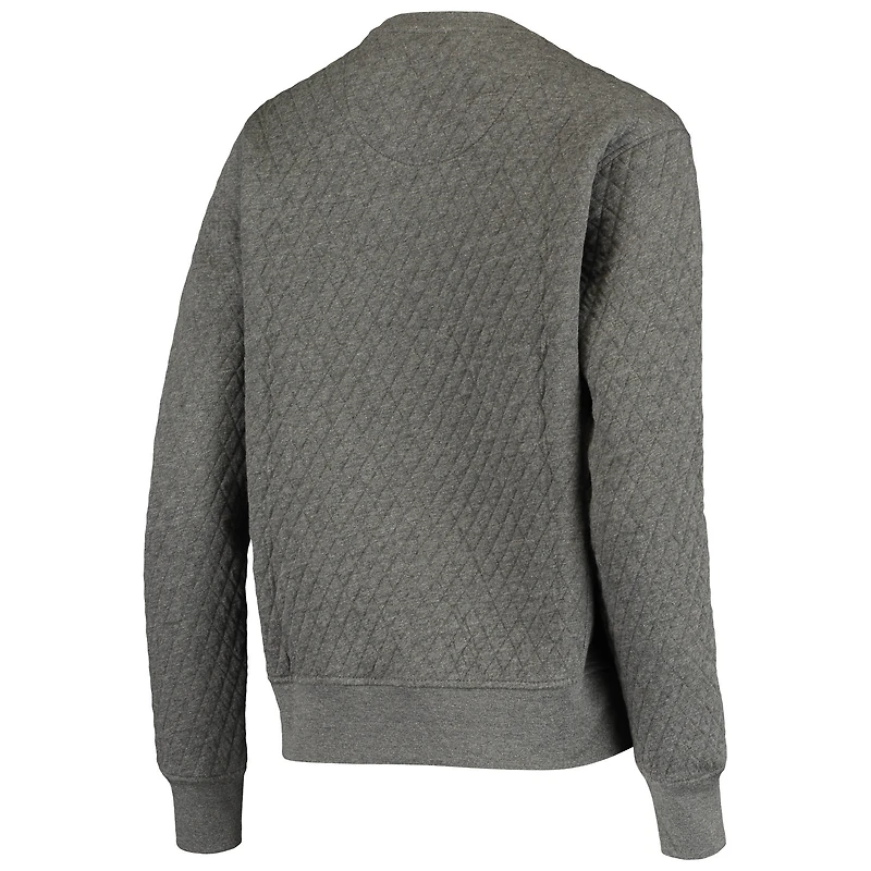 Sweat-shirt matelassé Pressbox Heather Charcoal Oregon Ducks Moose pour femme