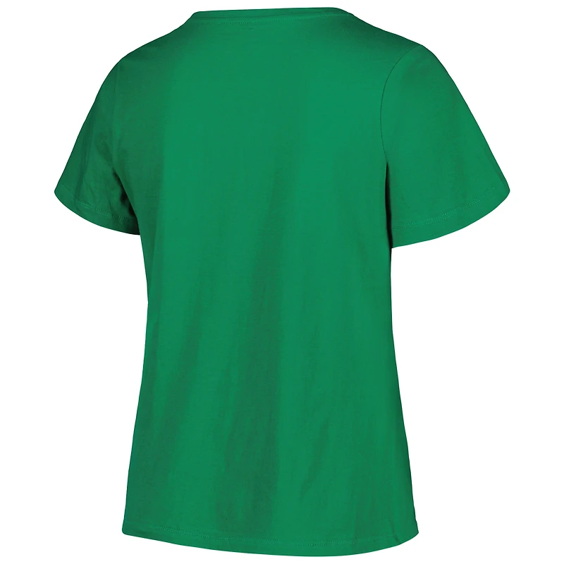 T-shirt à col rond avec logo en arc sur la poitrine pour femme, vert, grande taille, Oregon Ducks