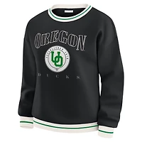 Women's WEAR by Erin Andrews Black Oregon Ducks Seal Sweatshirt