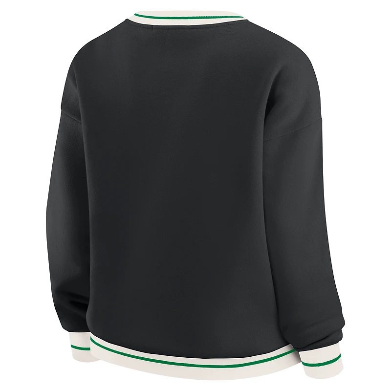 Women's WEAR by Erin Andrews Black Oregon Ducks Seal Sweatshirt