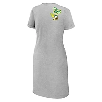 Robe t-shirt nouée gris chiné Oregon Ducks pour femme WEAR by Erin Andrews