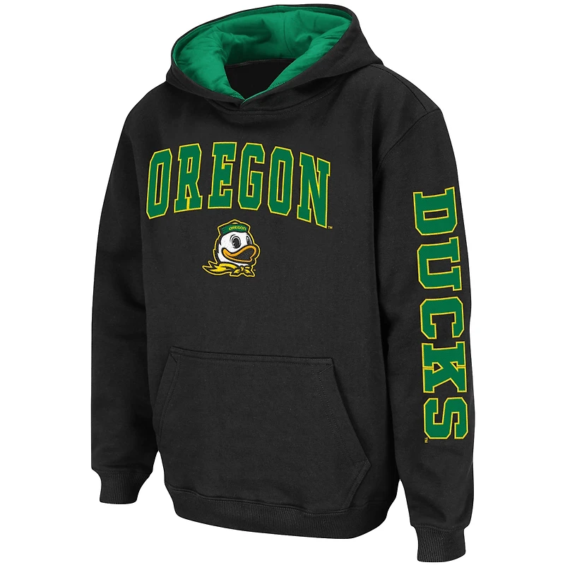 Chandail à capuchon Colosseum Oregon Ducks 2-Hit Team noir pour jeune