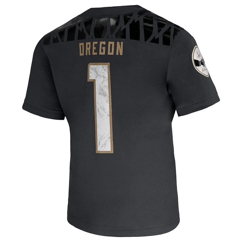 Youth Nike #1 Anthracite Oregon Ducks Shoe Duck Vapor Fusion Jersey