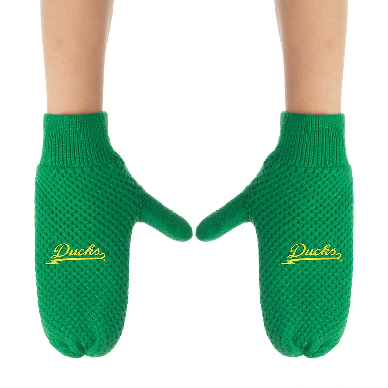 ZooZatz Oregon Ducks Knit Bow Headband & Mittens Bundle