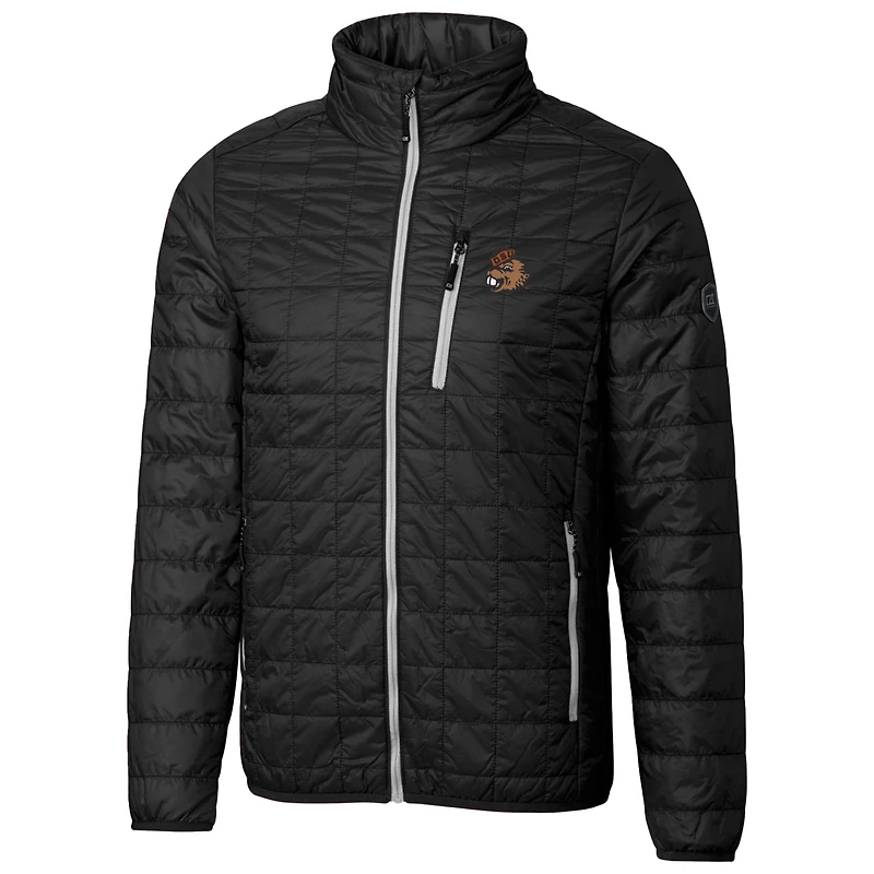 Cutter & Buck Black Oregon State Beavers Primary Team Logo Rainier PrimaLoft Eco Insulated Full-Zip Puffer Jacket