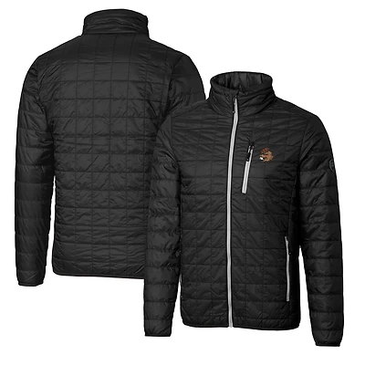 Cutter & Buck Black Oregon State Beavers Primary Team Logo Rainier PrimaLoft Eco Insulated Full-Zip Puffer Jacket