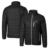 Cutter & Buck Black Oregon State Beavers Primary Team Logo Rainier PrimaLoft Eco Insulated Full-Zip Puffer Jacket