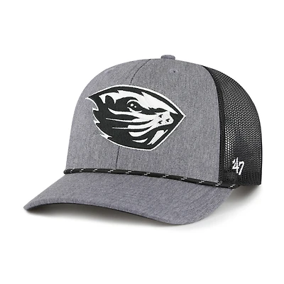 Casquette ajustable en corde de carbone grise Oregon State Beavers pour homme '47