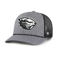 Casquette ajustable en corde de carbone grise Oregon State Beavers pour homme '47