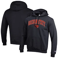 Men's Champion  Black Oregon State Beavers Arch Over Logo Pullover Hoodie