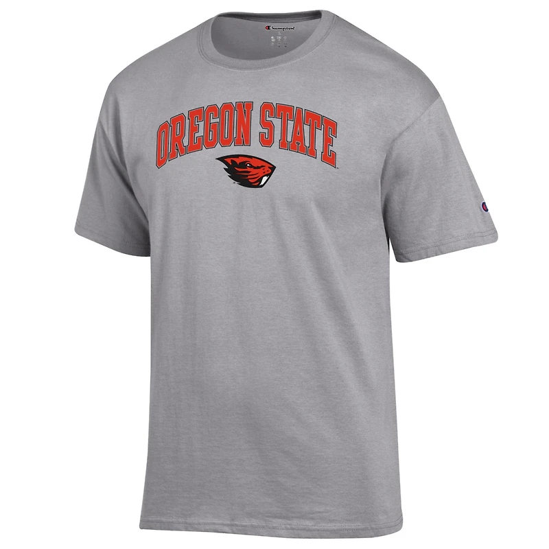 T-shirt à logo arqué Champion Heather Grey Oregon State Beavers pour homme