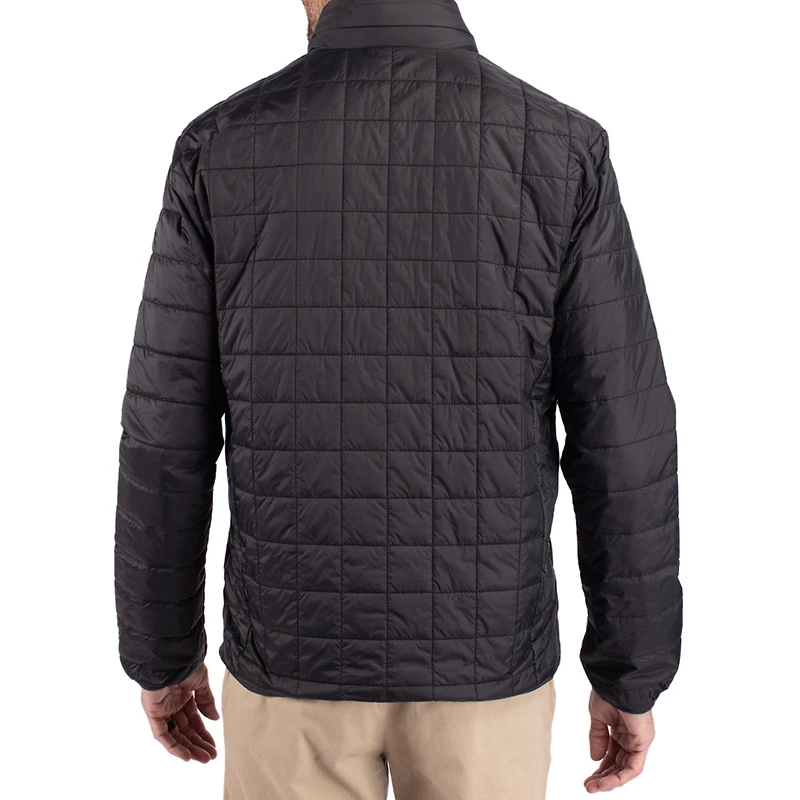 Men's Cutter & Buck Black Oregon State Beavers Rainier Eco Insulated PrimaLoft Full-Zip Puffer Jacket