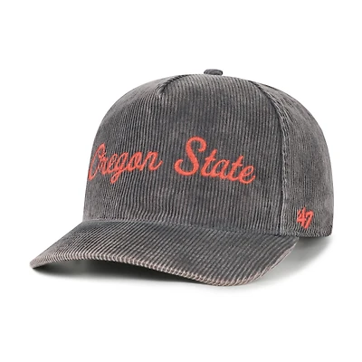 Chapeau ajustable en velours côtelé gris Oregon State Beavers Reclaim Snow Wash pour homme