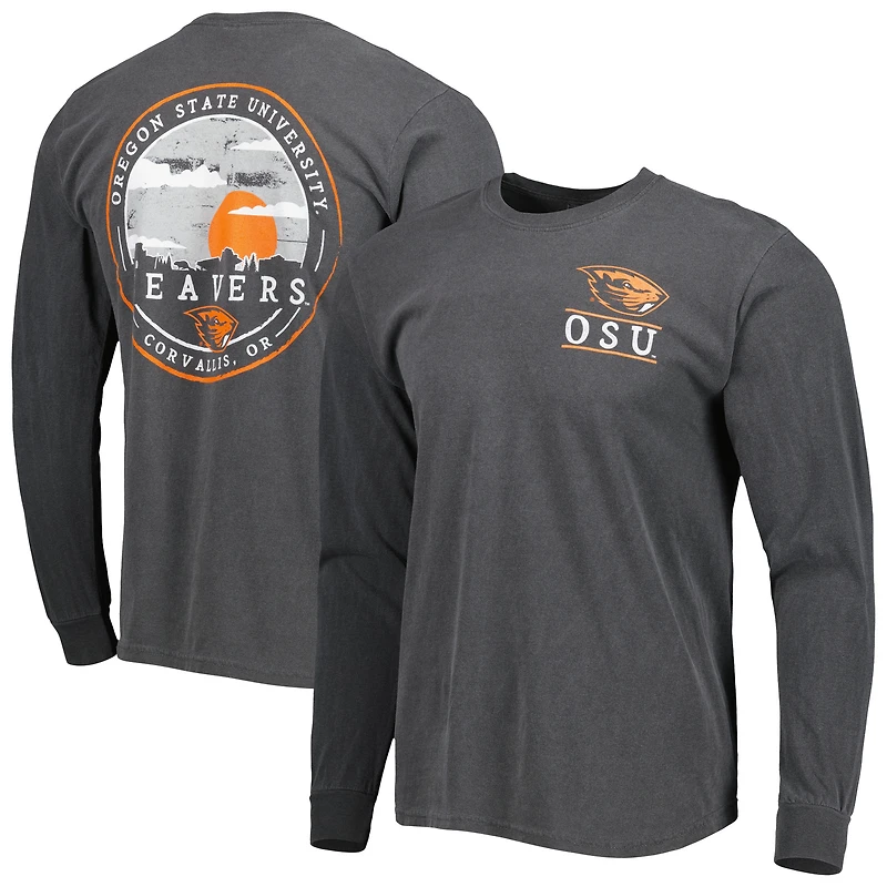 T-shirt noir à manches longues Oregon State Beavers Circle Campus Scene pour homme