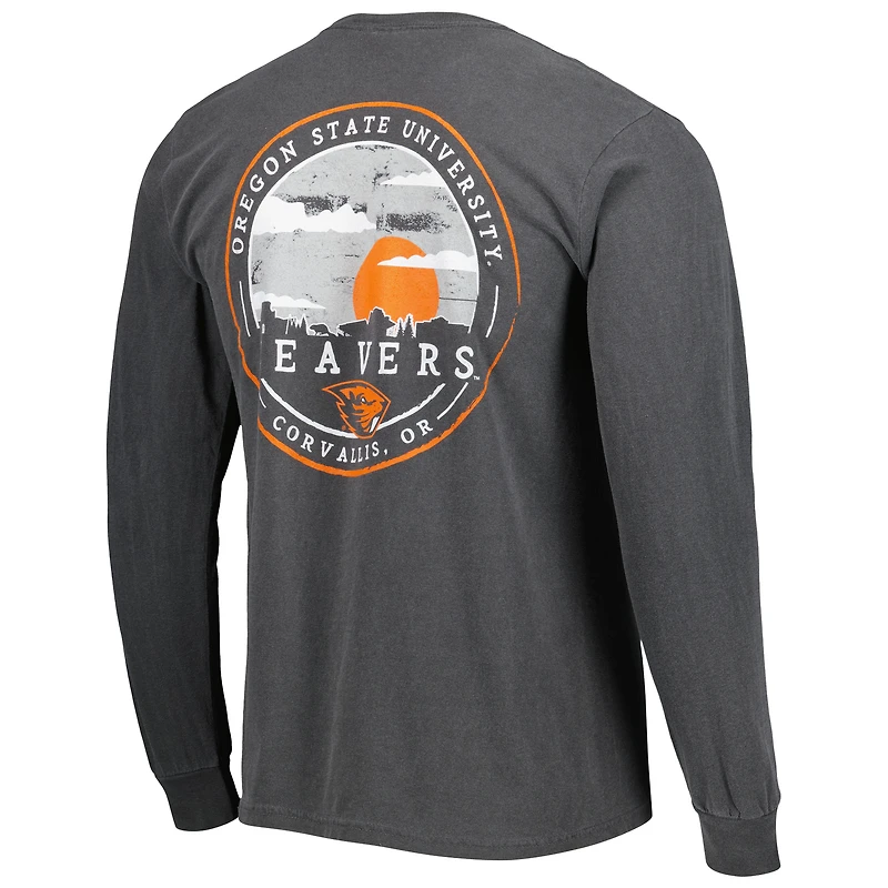 T-shirt noir à manches longues Oregon State Beavers Circle Campus Scene pour homme